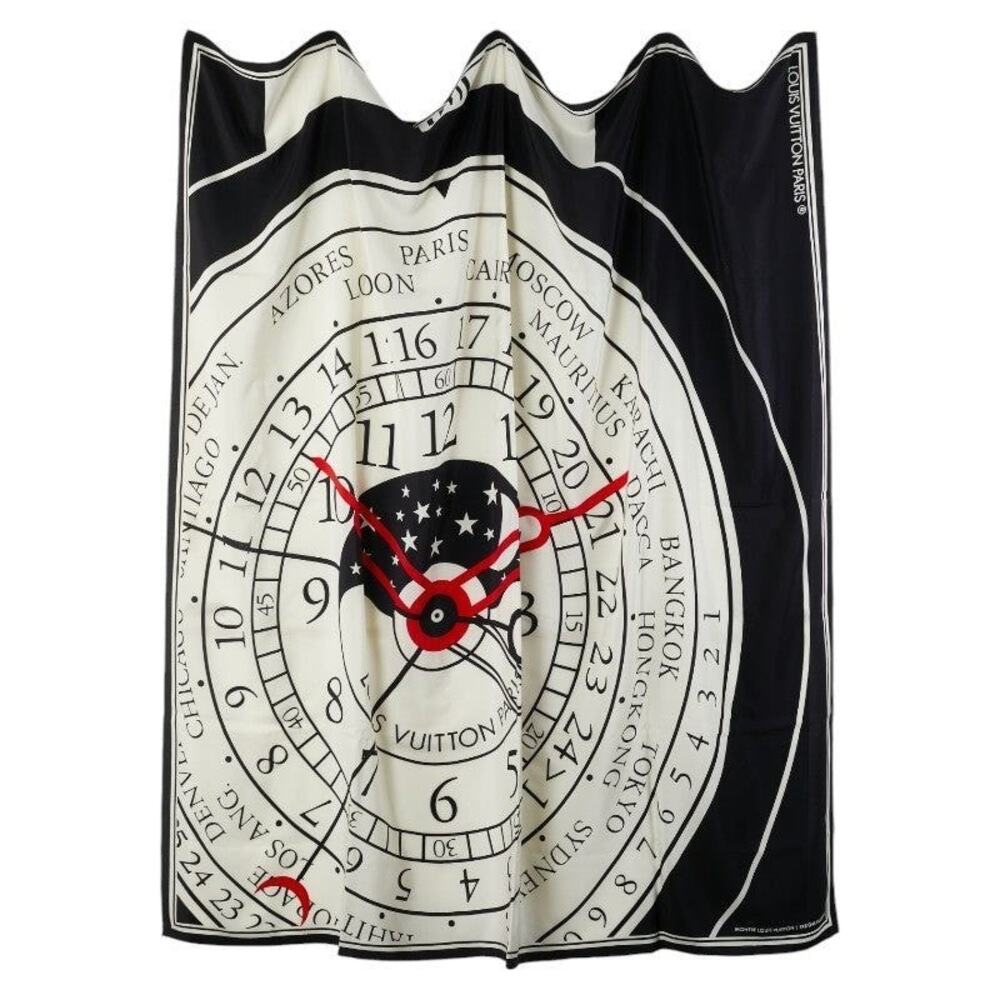 Louis Vuitton 1988 Montre Gae Aulenti Pattern Silk Scarf Multicolor